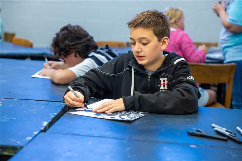 Art students at Hillsboro School